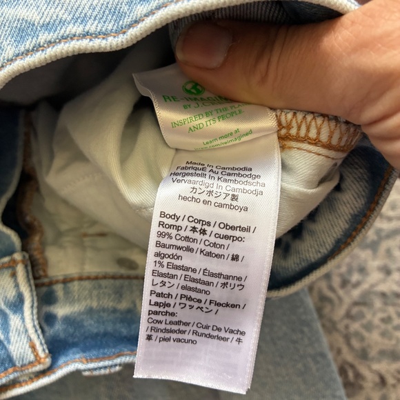 J.Crew Slim Wide-Leg Jeans Size 28 Light Wash Raw Hem High Rise - Picture 3 of 8